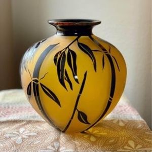 Correia Art Glass Bamboo Vase